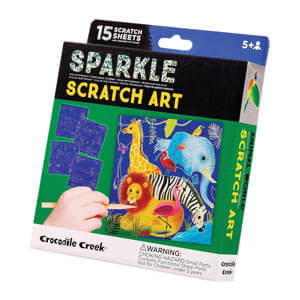 Hippychick Sparkle Scratch Art Animal World